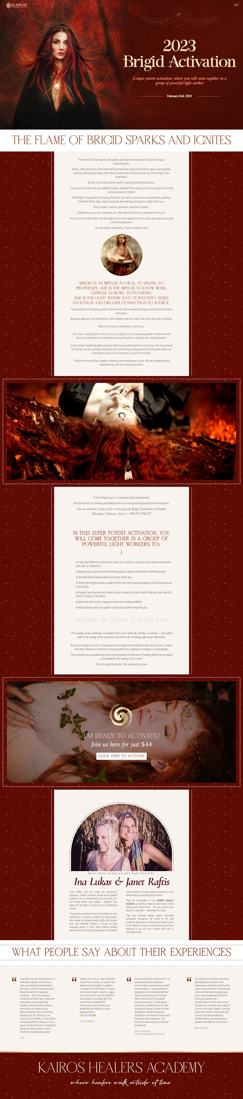Brigid Activation Janet Raftis and Ina Lukas -