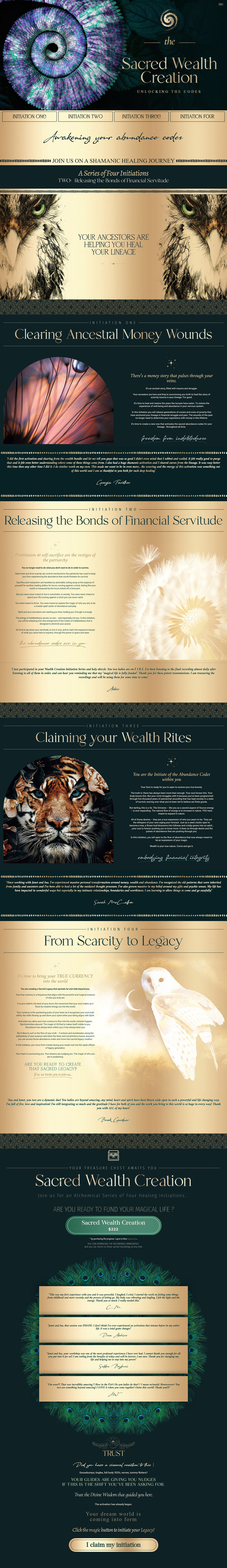 The Sacred Wealth Creation Janer Raftis and Ina Lukas